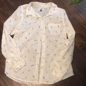 Old navy sunglasses blouse top